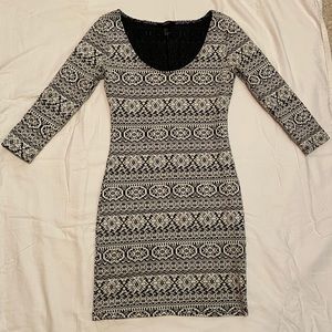 White&Black Body-con Dress